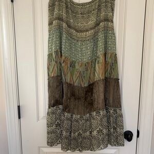 Lane Bryant Earthy Tones Maxi Skirt